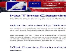 Tablet Screenshot of notime4cleaning.com